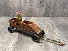 VINTAGE Newton & Thompson HAPPY HAM FARM PRODUCTS PULL TOY BRANDON VERMONT