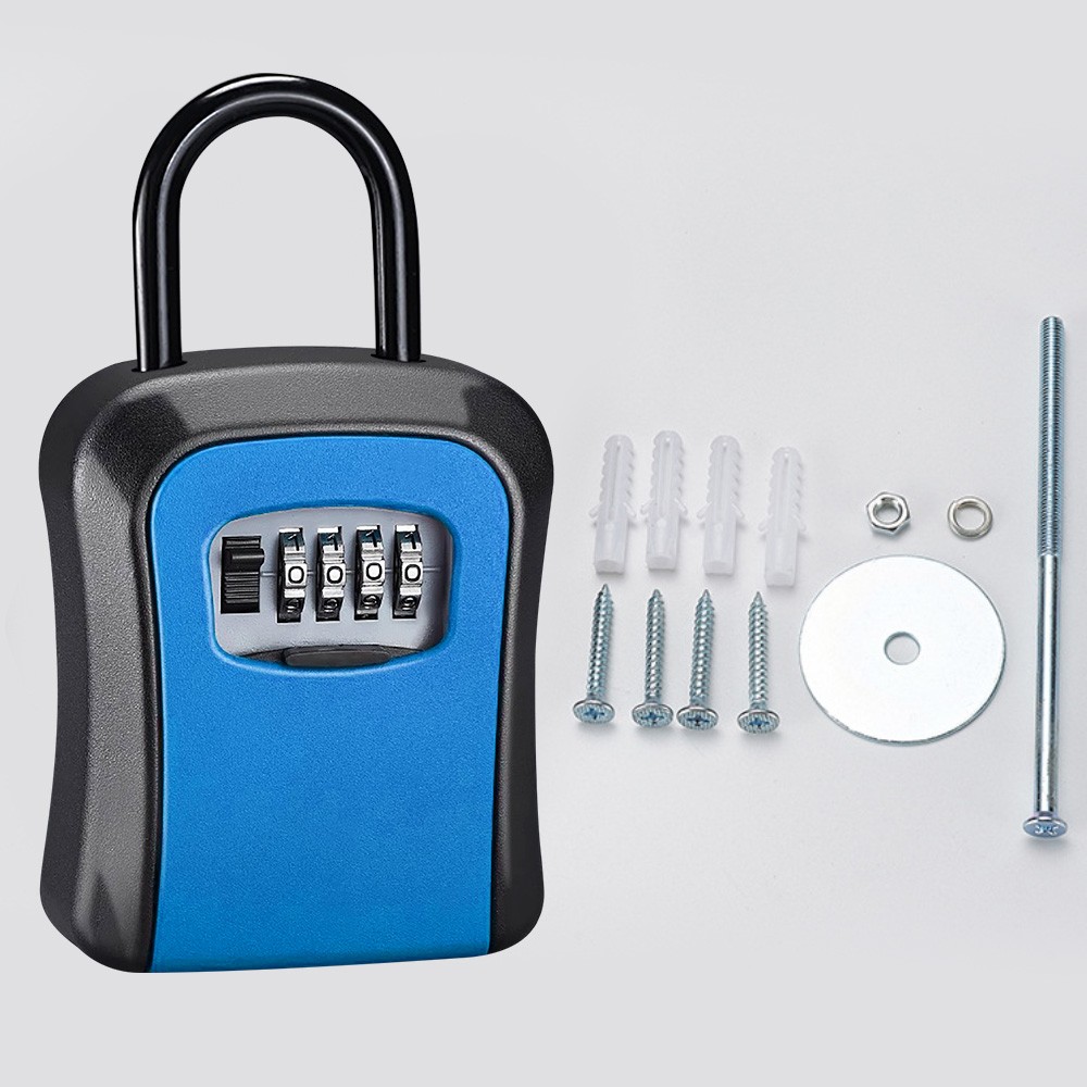 Key Safe 4-Digit Combination Lock Box Wall Mount Storage Safe Security