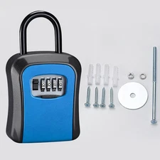 Key Safe 4-Digit Combination Lock Box Wall Mount Storage Safe Security