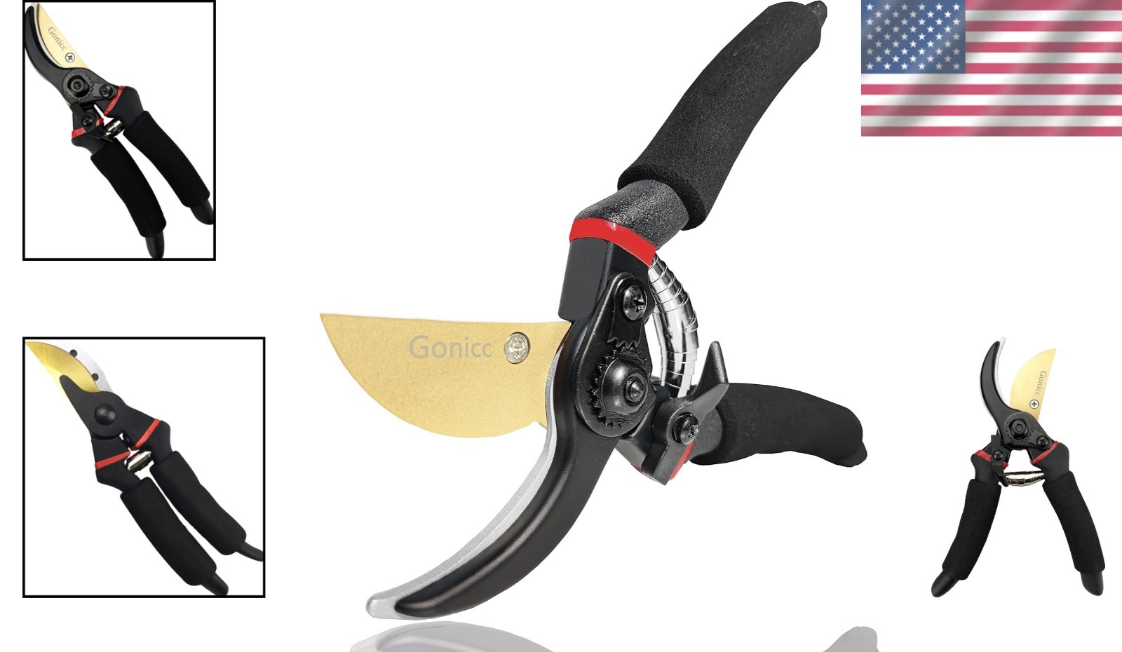 Ergonomic 8" Professional Titanium Pruning Shears - Ideal for Precision Cutting