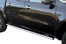 Schwellerrohre oval mit Tritt für MERCEDES X-Klasse W470 Edelstahl mit TÜV