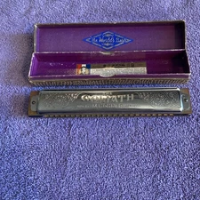 M. Hohner THE GOLIATH Harmonica Model 453/48 M Made In Germany With Original Box