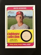 2023 Topps Heritage High # - Clubhouse Collection Relics Rhys Hoskins #CCR-RH