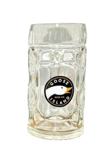 New Goose Island Oktoberfest Style Dimpled heavy glass Stein .5 Lit 16.9 oz dskS