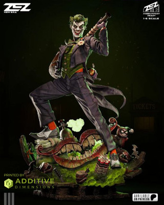 Joker by Zez Fan Art 1:6 Statue Resin 3D gedruckt DIY Modellbausatz