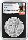 2023 (W) $1 1-oz American Silver Eagle NGC MS69 Black Label Retro Core