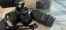 Canon EOS 2000D Digital SLR Camera Black 24.1MP Wi-Fi Autofocus With Lens
