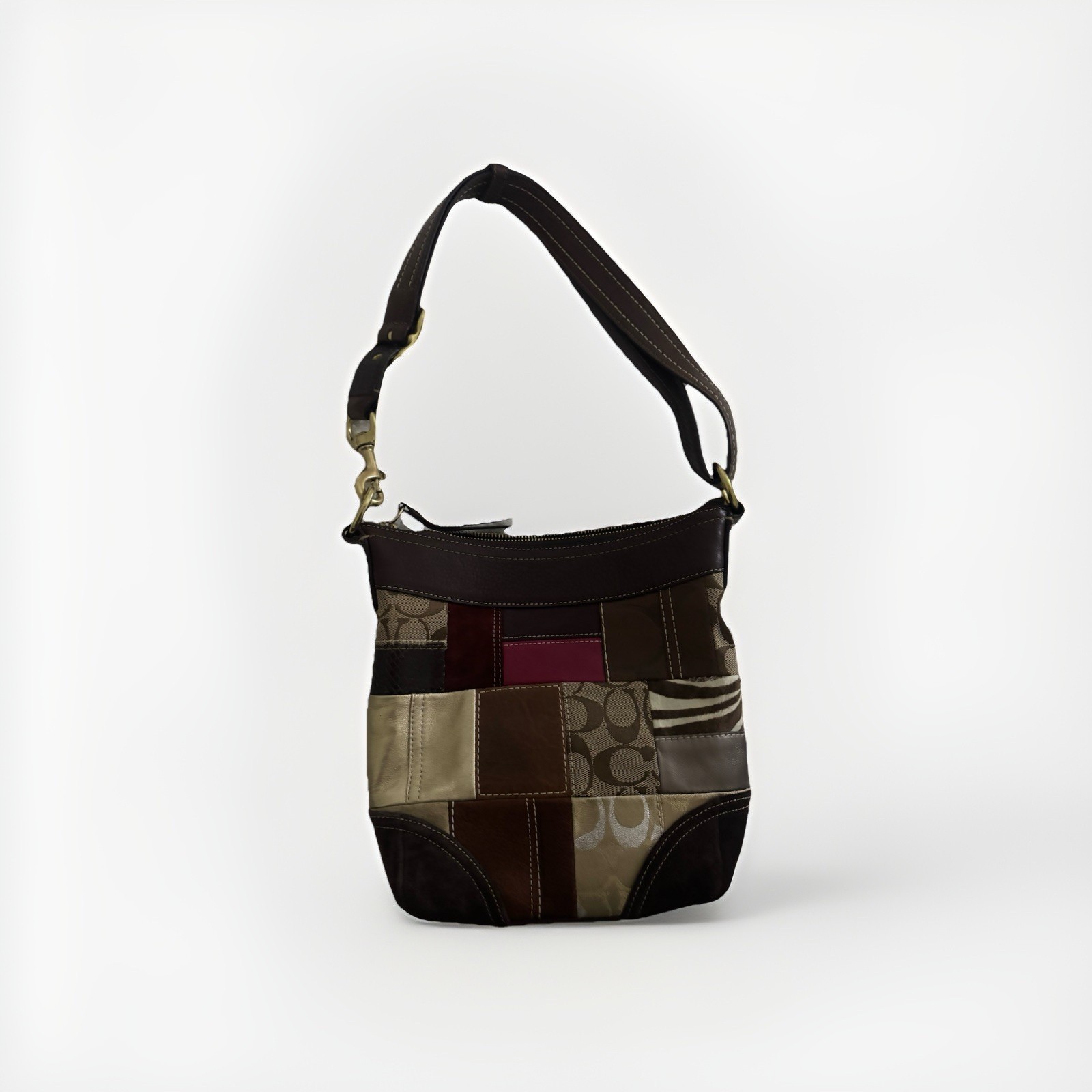 Vintage Authentic  Coach Patchwork Shoulder Bag B… - image 2