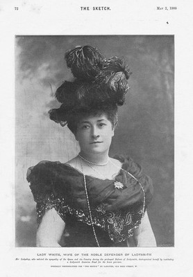 LADY AMELIA WHITE (geb. Baly) Frau von Sir George White - Antikdruck 1900