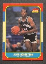 1986-87 Fleer Alvin Robertson Rookie (RC) San Antonio Spurs Basketball Card #92. rookie card picture