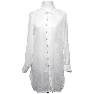 Hemd, Größe: L, Weiß, Elasthan/Polyester, Streifen, Damen #AUU