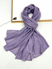 Light Purple 31 Soft Solid Color Hijab Shawl Breathable Daily Wear