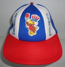 Vintage 1984  84 LA Los Angeles Olympics Summer Trucker Hat Cap Snapback Mens