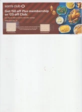 Sam's Club Coupon $50 off Plus or $25 off Club membership exp. 12/31/25