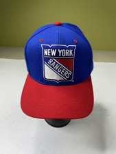 Vintage New York Rangers Cap NHL 90  s Hockey SnapBack Hat Wool Blend Back Logo