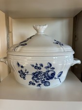 Zuppiera Richard Ginori serie Antico  Doccia, decoro Rose Blu