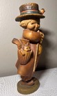 ANRI Juan Ferrandiz Girl With Cane Bird Hat Wood Carving Italy 7in Figure — photo 2