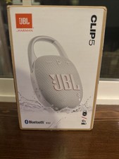 JBL Clip 5 White Portable Bluetooth Speaker brand new in box Free Ship