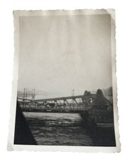 1940's WW2 Photo Military Bridge Crossing Over River