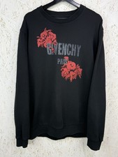 Givenchy Inscription Logo And Roses Sweatshirt Black Size XL