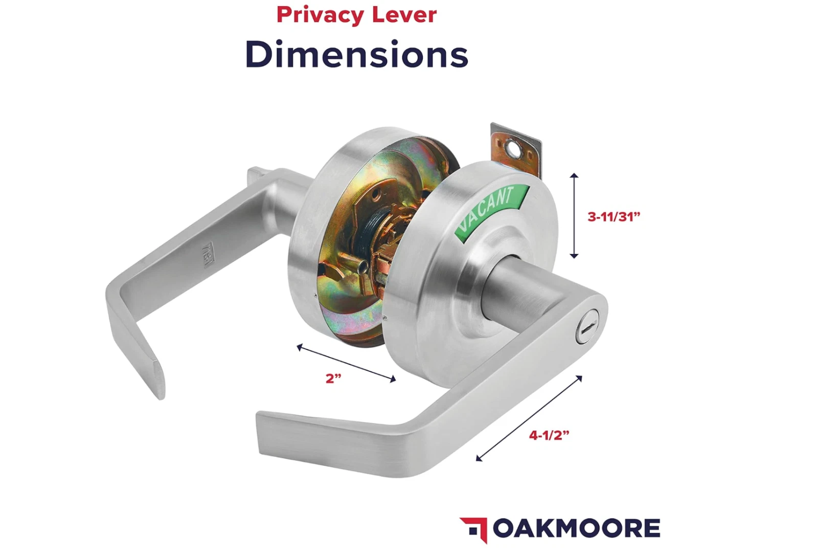 OAKMOORE Brunswick Bathroom Lock Packaging View
