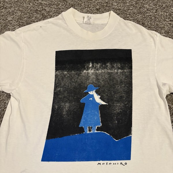 Vintage Anime Masahiro Violinist White T-shirt Hanes Size Medium 