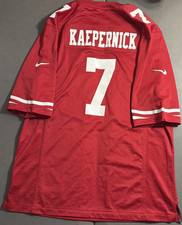 Colin Kaepernick 7 San Francisco 49ers Football Nike Red Jersey Size XL