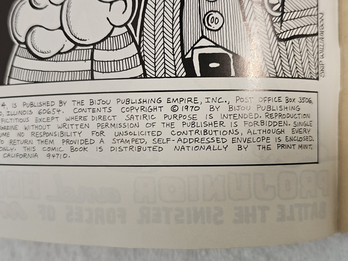 Vintage Bijou Funnies No. 4 Underground Comix 1st Print 1970 ProJunior Comic - Picture 5 of 9