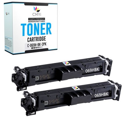 2-PK CMYi Replacement 069H Black Cartridges for Canon Color imageCLASS MF751Cdw
