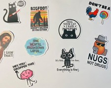 Adult Meme Explicit Funny Waterproof Stickers for phone scuba helmets bumpers