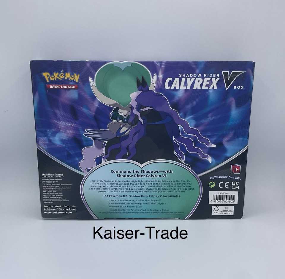 Pokemon Calyrex Shadow Rider V Box CIB English (2021) | eBay