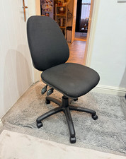 Grey Fabric Swivel Operator Task Office Chair, Padded Seat, Height Adjustable