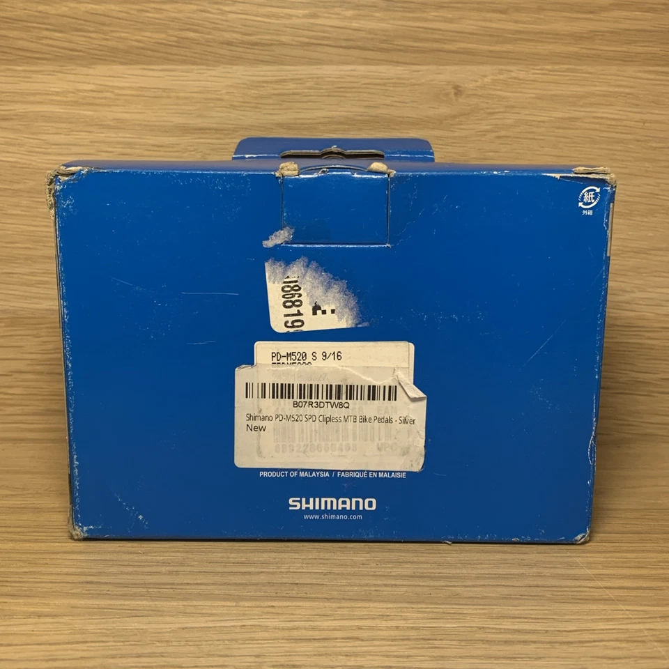 Shimano PD-M520 SPD MTB Pedals Clipless 9/16" SM-SH51 Cleats Silver New In Box - Image 2 of 4