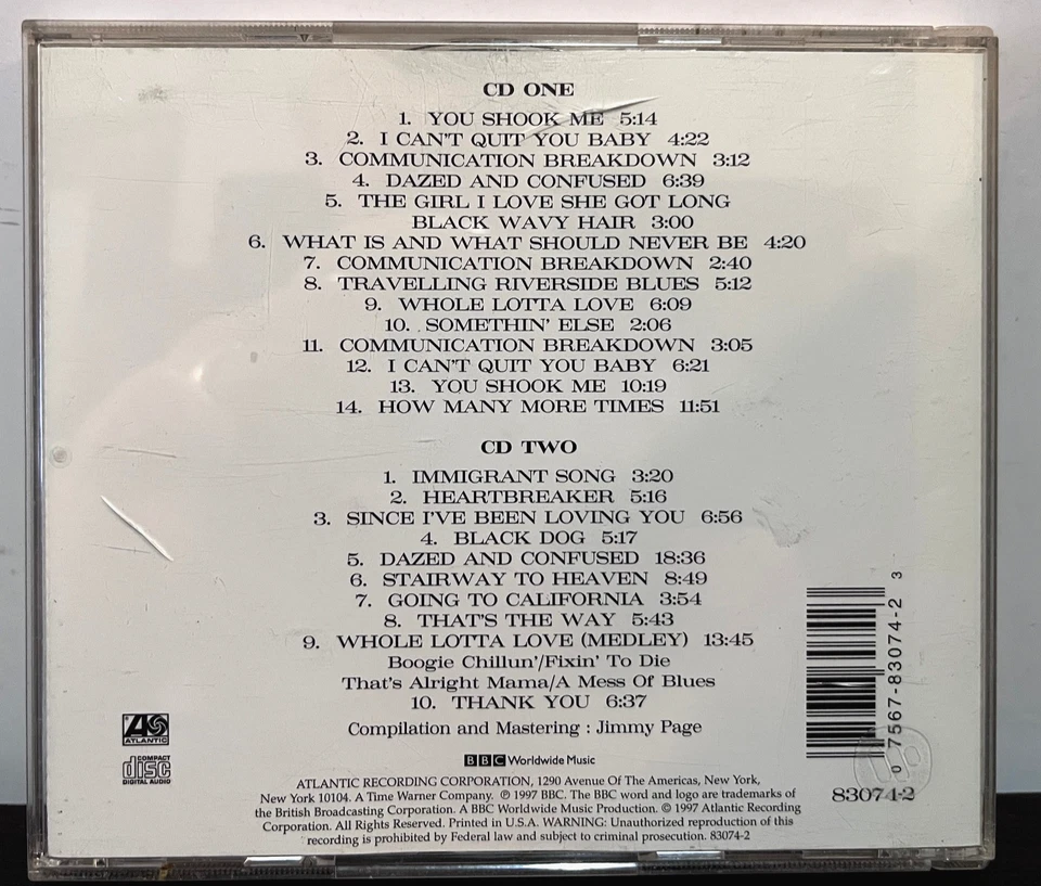 LED ZEPPELIN - BBC Sessions (1997) - Compact Disc CD - Excellent Cond. - Image 2 of 4
