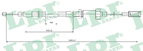SEILZUG FESTSTELLBREMSE C0131B FÜR CITROËN JUMPER/Bus/Van FIAT DUCATO 2.0L 4cyl - Bild 2 von 4