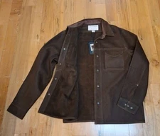 FILSON SPECIAL EDITION FULL GRAIN LEATHER JAC-SHIRT LIMITED, LARGE. NEW 