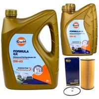 MotoröL Set Gulf Formula GX 5W-40 7 Liter + ÖLfilter FüR Mercedes-Benz E-Klasse