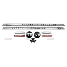 Decal Kit/Set for Massey-Ferguson MF 178 MF178 Tractor - Hood & Seat - Sparex