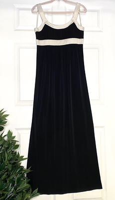 Max & Cleo Black & White Jersey Knit Formal Column Dress Size 10 | eBay