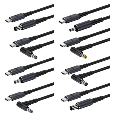 140W USB C PD Type C to DC5.5x2.5mm/6.0x3.7mm/7.4x5.0mm/5.5x2.1mm/4.5x3.0mm
