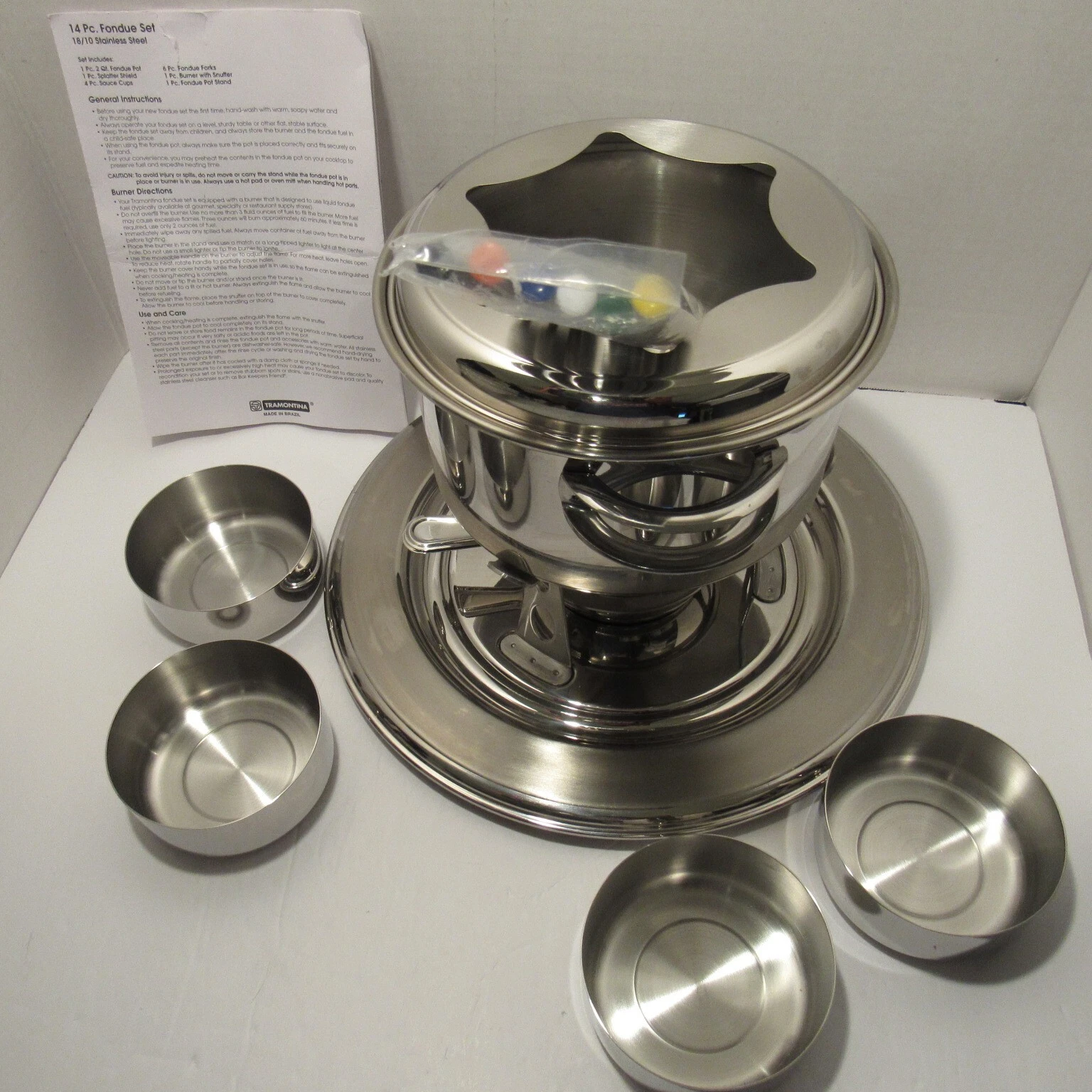Tramontina 14 Pc. Fondue Set 18/10 Stainless Steel Model: 80205/504