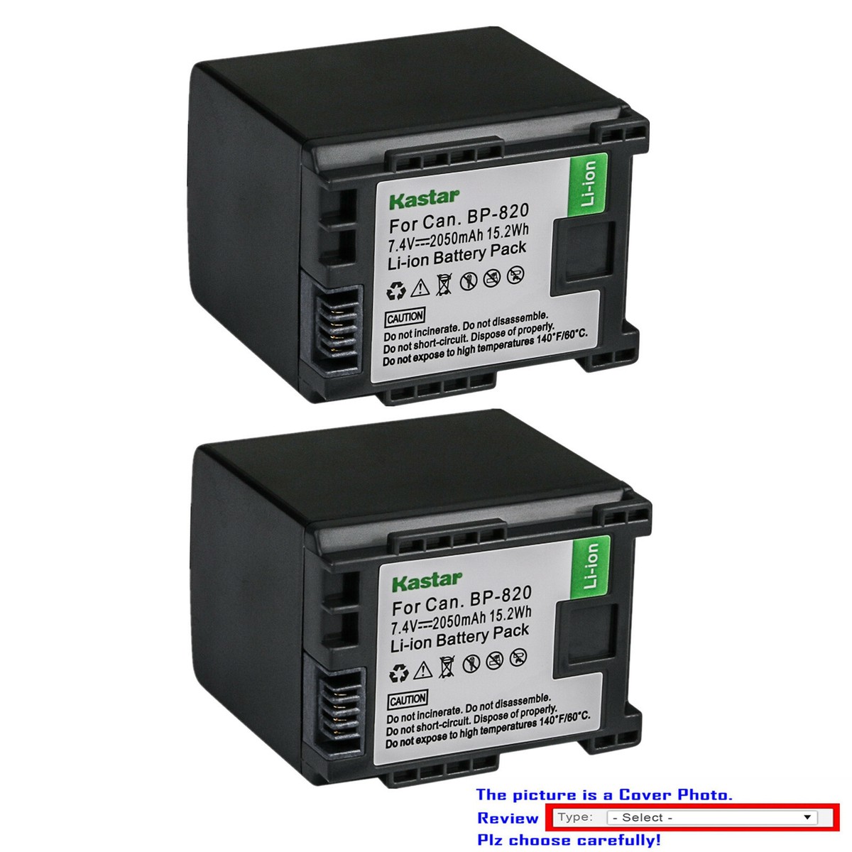 Kastar BP-820 Battery Replacement for Canon XA60 XA65 XA70 XA75