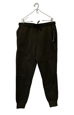 BECOME LEG3ND MEN'S ATHLETIC FIT ACTIVE JOGGER OLIVE MOISTURE MANAGEMENT SIZE L