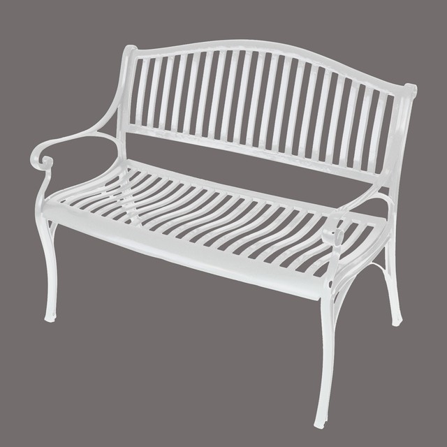 Gartenbank Gartenmobel Bank Aluminium Alu Parkbank Napoli Weiss Wetterfest Gunstig Kaufen Ebay