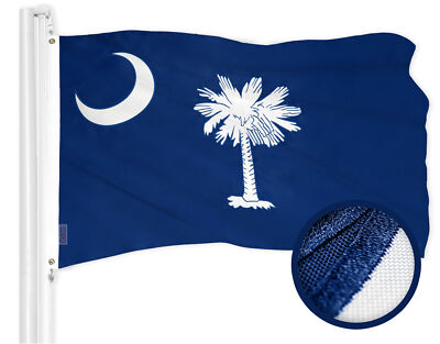 G128 South Carolina State Flag 4x6 Embroidered 300D Polyester