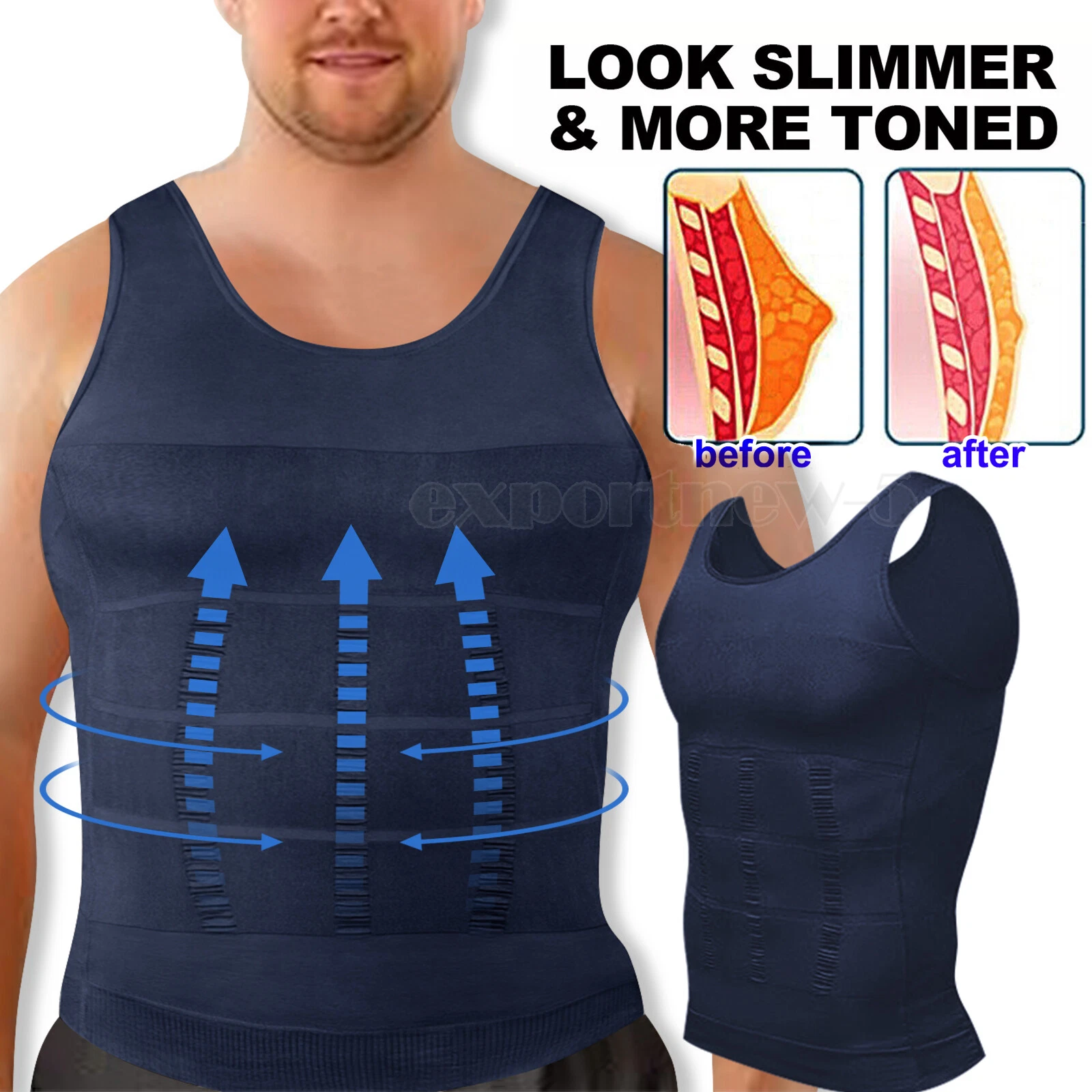 Men Slimming Body Shaper Vest for Tummy Control & Compression