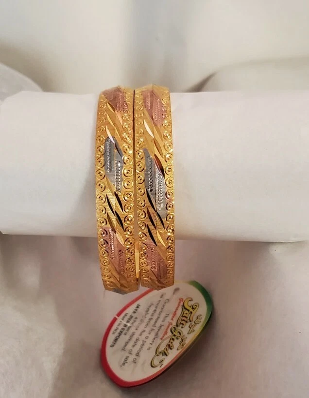 Two bangles set gold sale