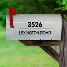 Mailbox Address Custom Vinyl Decals - Set of 2 Street Address Sticker VWAQ CMB32