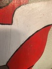 RARE! Vintage Folk Art Hand Painted Wood Wall Plaque And Shelf Decor — photo 3