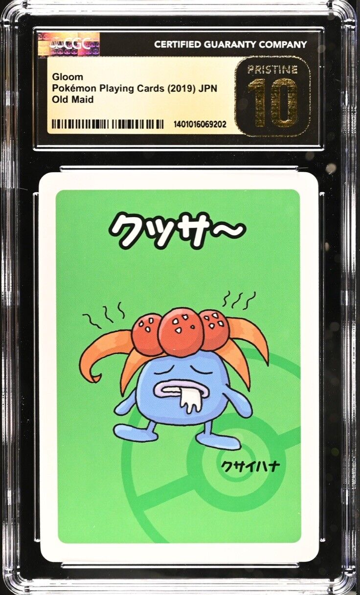 CGC 10 PRISTINE 💎 Gloom 2019 OLD MAID Japanese Playing Card Pokemon Center 🌟
